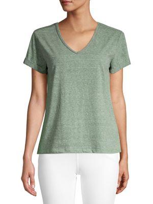 Democracy Heathered V-neck Top