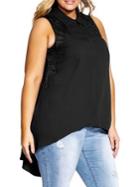 City Chic Plus Plus Relaxed-fit Lace Bella Top