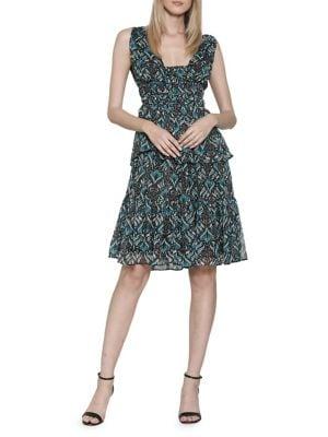 Walter Baker Printed Bohemian Knee-length Dress
