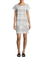 Eileen Fisher Plaid Organic Linen & Organic Cotton Dress
