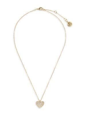 Vince Camuto Goldtone & Clear Crystal Heart Pendant Necklace