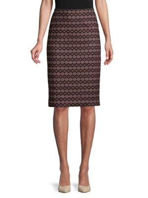 Lord & Taylor Printed Pencil Skirt