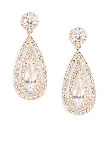 Nadri Rose Goldtone Crystal Teardrop Earrings