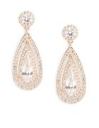 Nadri Rose Goldtone Crystal Teardrop Earrings