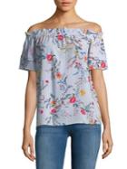 Dorothy Perkins Bardot Floral Off-the-shoulder Top