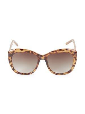 Vince Camuto 60mm Tortoiseshell Rounded Rectangle Sunglasses