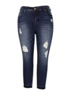 Melissa Mccarthy Seven7 Distressed Five-pocket Jeans