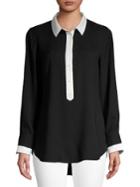 Imnyc Isaac Mizrahi Classic Long-sleeve Top