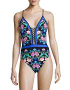 Nanette Lepore Lace-up One-piece Swimsuit