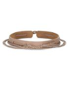 Ada Woven Braided-strap Leather Belt