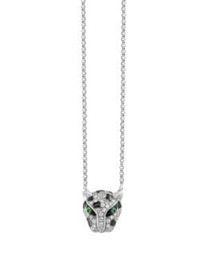 Effy Signature Diamond, Tsavorite And 14k White Gold Necklace