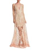 Dress The Population Sidney Lace Overlay Gown