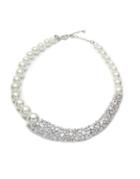 Carolee Pearl Premier Half-faux Pearl Half-crystal Statement Necklace