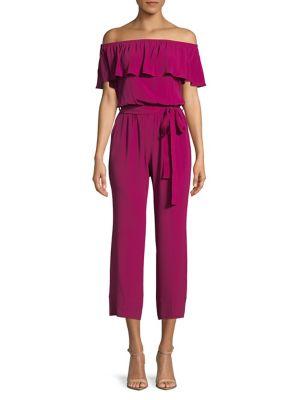 Marella Ruffled Off-the-shoulder Jumpsuit