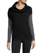 Calvin Klein Performance Waffle Ribbed Cowlneck Sweater