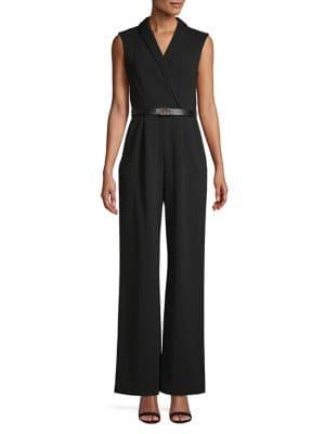 Calvin Klein Sleeveless Belted Jumpsuit