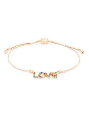 Design Lab Love Rainbow Slider Bracelet