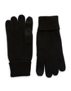 Black Brown Cashmere Knit Gloves