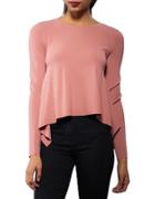 Kendall + Kylie Side Draped Silk Top