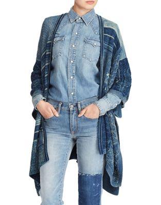 Polo Ralph Lauren Patchwork Open-front Cardigan