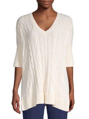 Michael Michael Kors Cable Knit V-neck Top