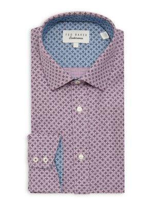 Ted Baker London Diamond-printed Button-down Shirt