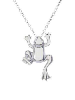 Lord & Taylor Sterling Silver Frog Necklace