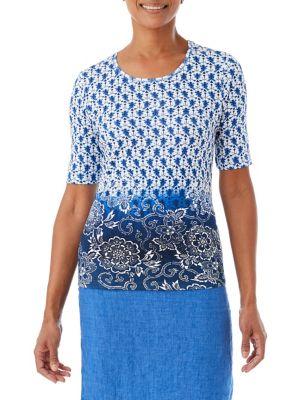 Olsen Island Breeze Border Batik Tee