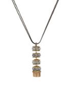 Christian Siriano Two-tone & Crystal Tassel Pendant Necklace