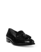 Lauren Ralph Lauren Brindy Patent Leather Croc-embossed Loafers