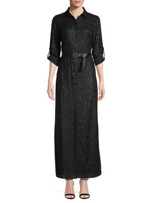 Michael Michael Kors Animal Printed Maxi Shirtdress