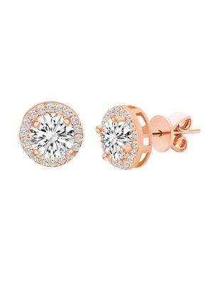 Lord & Taylor Crystal Halo Stud Earrings
