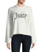 Juicy Couture Black Label Gothic Print Long-sleeve Top
