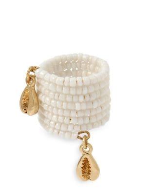 Bcbgeneration Beachcomber Beaded Coil Ring