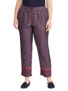 Lauren Ralph Lauren Plus Geometric-print Twill Pants