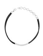 Lucky Brand Trend Chokers Semi-precious Rock Crystal And Leather Necklace