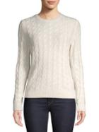 Lord & Taylor Cable-knit Crewneck Cashmere Sweater