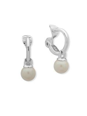 Lauren Ralph Lauren 8mm Faux Pearl And Crystal Clip-on Earrings