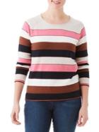 Olsen Nordic Mood Multi-stripe Crewneck Sweater