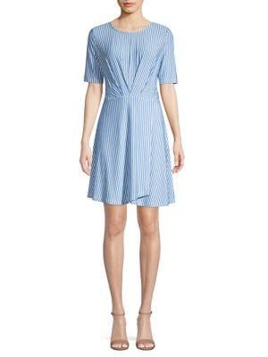Vero Moda Striped Pleated Dress