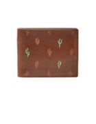 Fossil Rfid Cactus Leather Bifold Wallet