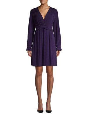 Michael Michael Kors Ruffled Trim Printed Shift Dress