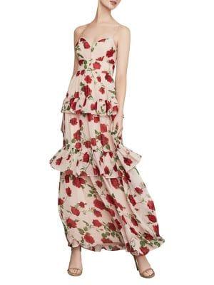 Bcbgmaxazria La Rosa Tiered Maxi Dress