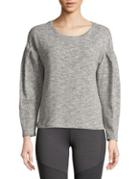 Two By Vince Camuto Textured Pleated-sleeve Sweater