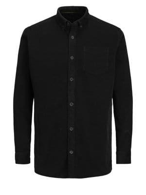 Jack & Jones Classic Overshirt-fit Corduroy Button-down Shirt