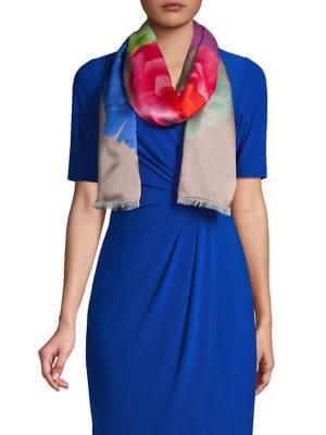 Echo Rose-print Silk Scarf