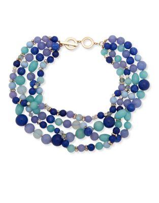 Anne Klein Crystal Multicolored And Beaded Necklace