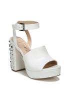 Fergie Jolie Block Heel Leather Platform Sandals