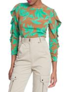 Tracy Reese Frilled Leaf Blouse