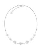 Michael Kors ??rilliance Crystal And Stainless Steel Starburst Pave Choker Necklace
